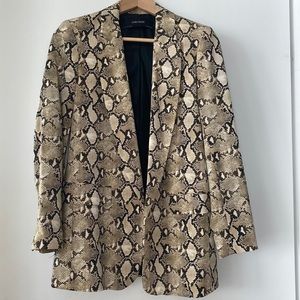 Zara animal print blazer